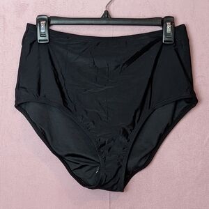 Relleciga Black High Waisted Bikini Bottoms size XL